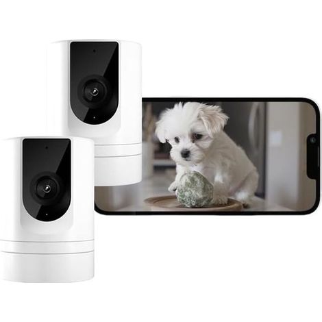 Boykeep 2 PCS Caméra Surveillance 2.4G WiFi - Interieur Caméra 1080P - Vision Nocturne Infrarouge - Détection de Mouvement (1/5)