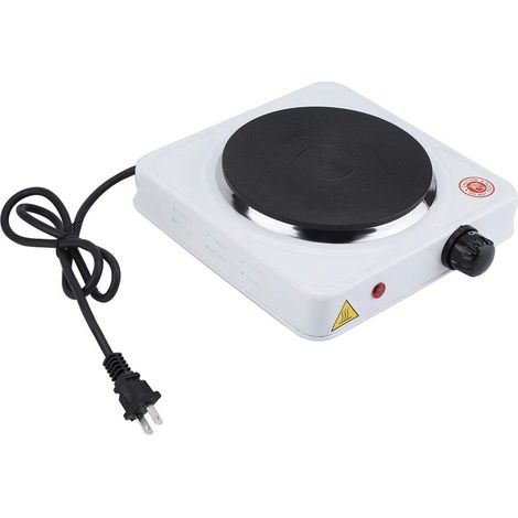 Cuisinière électrique, cuisinière électrique à Faible consommation d'énergie Faisant Le thé au Lait de ménage 1000W, cuisinière électrique Anti-Corrosion Anti-fumée Anti-brûlure(Blanc) (1/5)