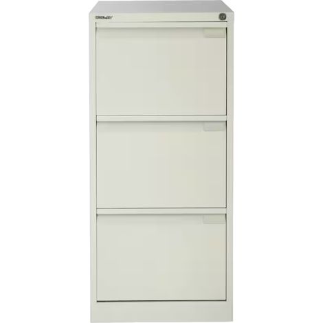 Bisley 3 Drawer Foolscap Filing Cabinet - White