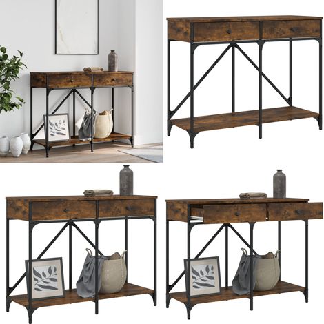 Konsolentisch Räuchereiche 100x39x78,5 cm Holzwerkstoff - Konsolentisch - Flurtisch - Sideboard - Wohnzimmerstil - Holzmöbel - Home & Living (1/5)