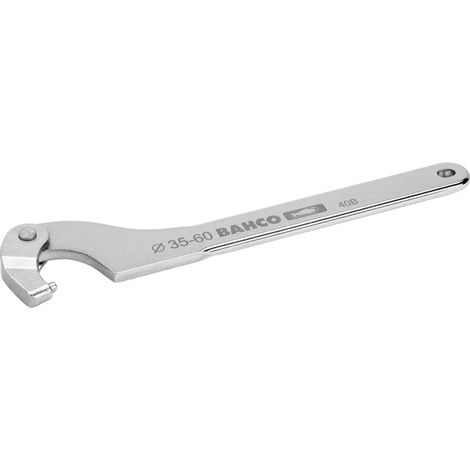 Bahco Verstellbarer Stift-Hakenschlüssel, 115 bis 165 mm, mit Chrom-Beschichtung, 305 mm (1/4)