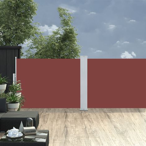 Auvent latéral rétractable Paravent extérieur Brise Vue Rétractable pour Jardin, Balcon, terrasse Marron 120 x 1000 cm NDTN9139803 (1/5)