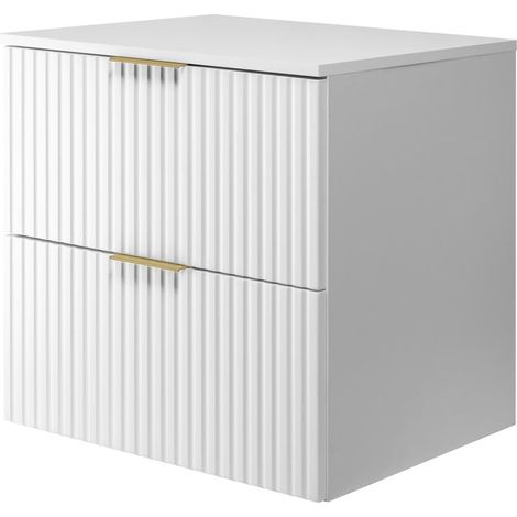 Mobile lavabo, Bianco, 60 x 57 x 46 cm, maniglia oro + Piano (1/5)