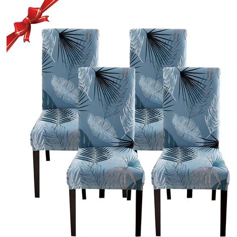 housse De Chaise Salle Manger Extensible 4 Pices,housse De Chaise Universelle Lavables,couverture De Chaise Facile Nettoyer Pour Dcor Salle Man (1/5)