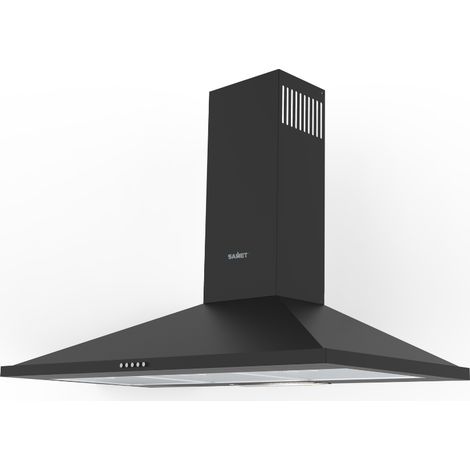 Cappa a piramide 90 cm Eolo90 Samet colore nero