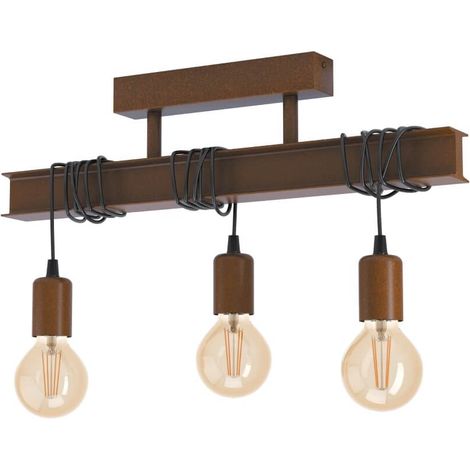 Plafonnier marron rouille Townshend 4 - 43522 (1/3)