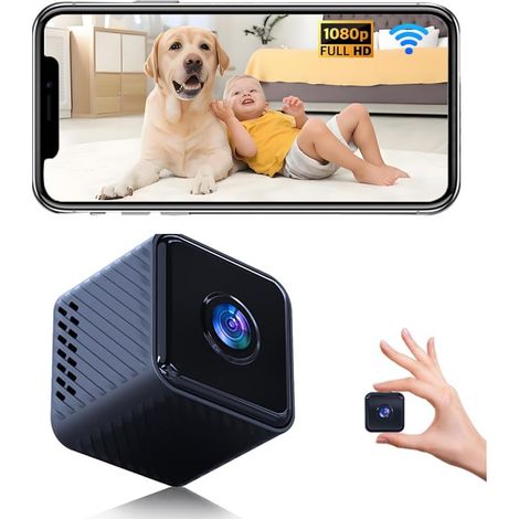 Mini Camera Espion sans Fil, Petite Camera Surveillance Wifi Interieur/Exterieur sans Fil avec Vision Nocturne (1/5)