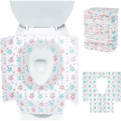 HONORNIC - 24-Piece Disposable Toilet Seat Covers, 65x60 cm, Portable, Individually Wrapped, Non-Slip (1/5)
