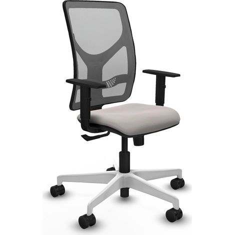 Sedia da ufficio piqueras y crespo Motilla grigio similpelle bianco (1/2)