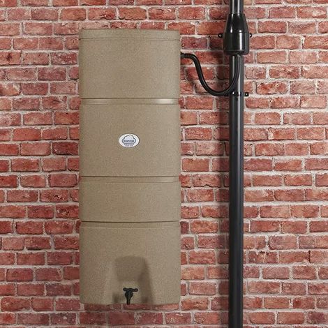 Rainfall Wall Mounted Water Butt in Sandstone Kit (1/5)