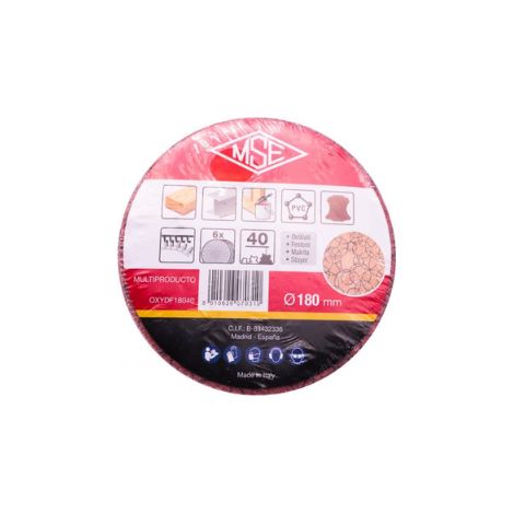 6 DISCOS LIJA OXY MULTIPERFO. 225MM V GR240 MSE OXYDF225240 (1/3)