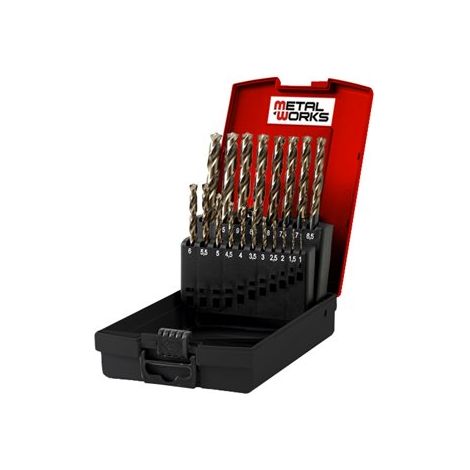 Brocas helicoidales rectificadas Speedmaster 19 piezas METALWORKS MWBSM19 (1/2)