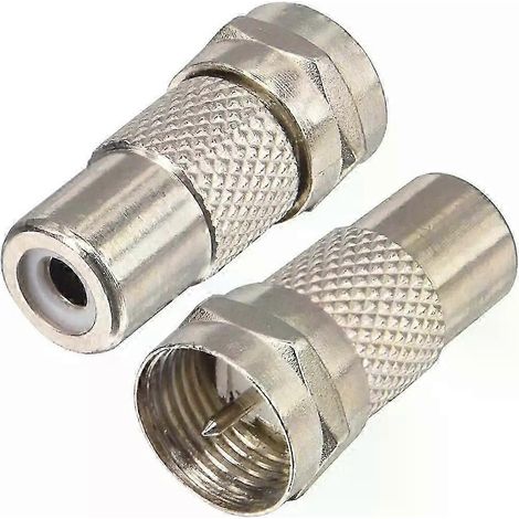 100 Stück F-Stecker auf RCA-Buchse RF-Video-TV-Kabeladapter passend für Atari 2600/7800 Sega/Coleco/Commodore Spielsysteme - JXLGV (1/5)