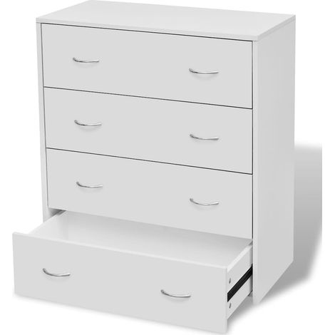 Maison Exclusive - Credenza con 4 Cassetti 60x30,5x71 cm Bianca (1/5)