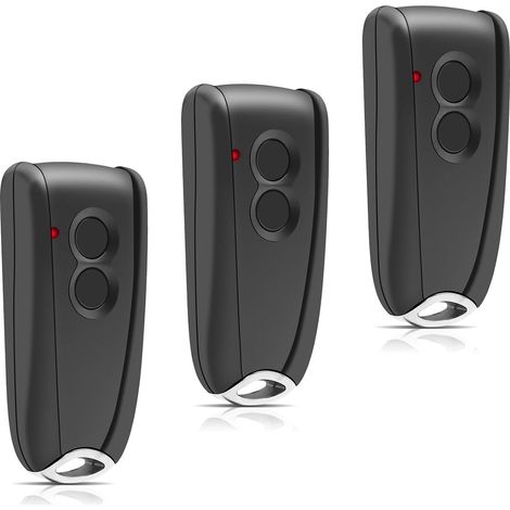 Lot de 3 émetteurs manuels de rechange pour RSC2 433, télécommande d'ouverture de porte de garage 433,92 MHz, 4 canaux, compatibles avec Liftronic 500/700/800, Portronic D2500 (1/5)
