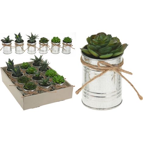 SUCCULENTE ARTIFICIALE IN VASO 7X12CM MODELLO ASSORTITO