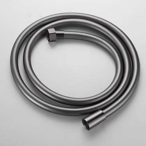2 m langer, grauer, flexibler PVC-Duschschlauch für Handbrause im Badezimmer (1/4)