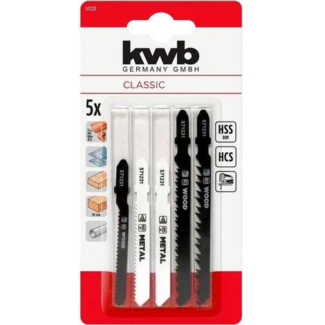 KWB hojas calar surtidas metal, madera, pvc enganche t 49571231
