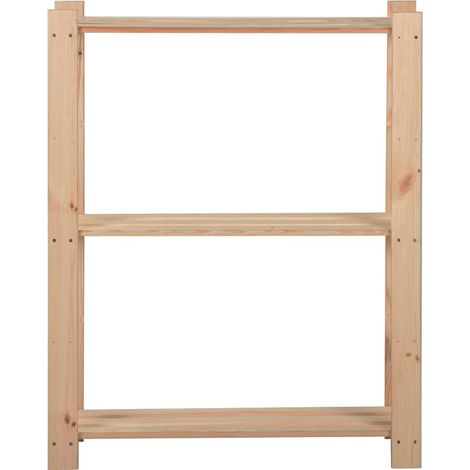 Maison Exclusive - Lagerregal mit 3 Böden 60x28,5x90 cm Massivhol (1/5)