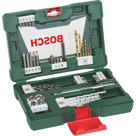 Bosch Maletín V-Line de puntas y brocas TiN de 48 piezas con barra imantada