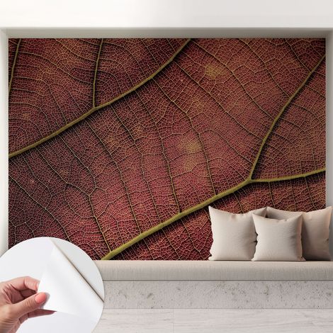Selbstklebend Tapete modern - Wanddeko für Küche - Klebefolie Wand - luxus Look Blättrige Textur 208x146 cm (1/5)