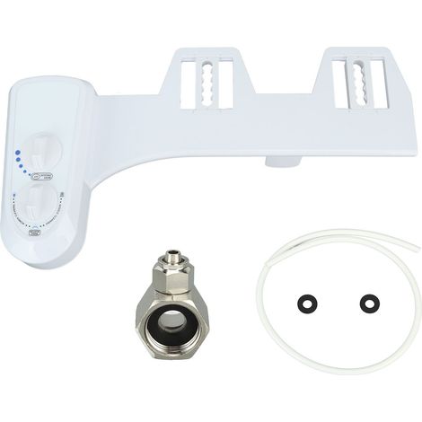 Lot de 2 accessoires bidet auto-nettoyant double buses pression réglable eau froide pour toilettes lavage féminin 3/8 (1/5)