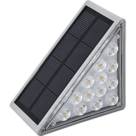 Lampes solaires d'escalier d'extérieur, 13 LED, étanches IP68, haute luminosité, pour la décoration de clôtures, murs, jardins, cours, allées et chem