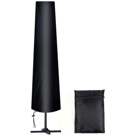 ALLIANDISHousse Parasol Droit Ø 300 cm, 210D Oxford Housse de Protection pour Parasol avec Sac de Rangement, Résistant aux Intempéries, aux UV, à la Neige (1/3)
