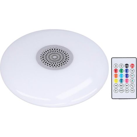 Plafonnier LED musical avec haut-parleur Bluetooth, télécommande intelligente, couleurs RGB changeantes, 24 W, culot E27, 85-265 V (1/4)