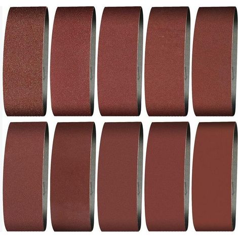 Bande Abrasive 100X915 mm- Grains 240/60/80/120/150/240/400Bande de Ponceuse pour le Ponçage, le Polissage et le Dépoussiérage, Idéale pour le Bois (12 Pièces) (1/4)
