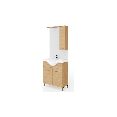 MOBILE BAGNO RUBINO 2A 75 ROVERE NATURALE