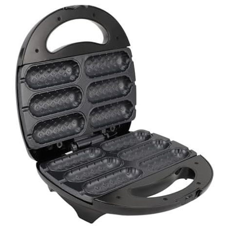 Corn Dog Waffle Maker, 850W Chauffage Rapide Automatique Anti-Bâton Fabricant de Gaufres Commerciaux, Hot-Dog  Maker de Bâton de Gaufre  Hot-Dog pour Faire la Fête Restaurant