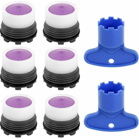 Perlator M16, 8 pièces, barboteur d'eau, filtre à eau, filtre à eau avec 2 buses de perlateur pour cuisine, mauvaise salle de bain (1/5)