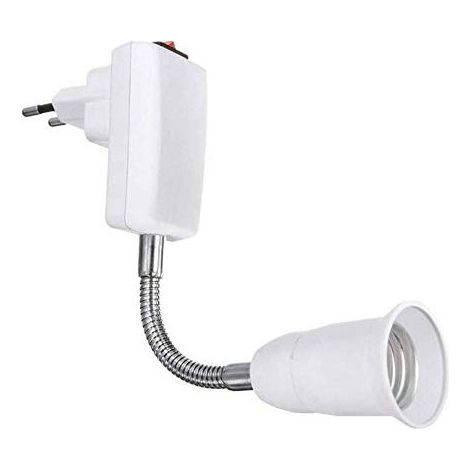AMXCNOY E27 Fassung mit Schalter für Küchenwandlampe, AC 220V, E27 Lampenfassung, kabelloser Wandstrahler für Leselampe, Garagenlampe (Leuchtmittel nicht enthalten) (1/4)