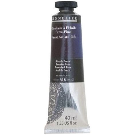 Couleurs à l'huile - Sennelier - Bleu de Prusse - 40ml - Pigments naturels - Finition satinée
