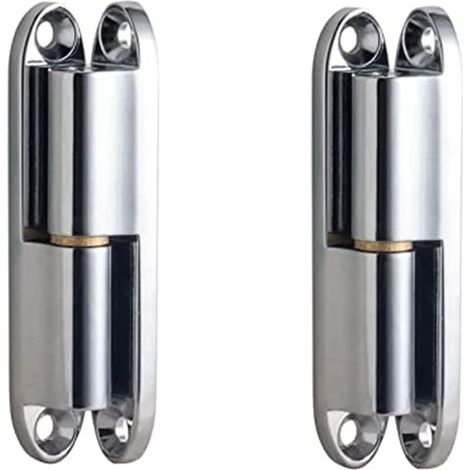 2 charnières en acier inoxydable, charnières de porte à visser, charnières de rénovation, pour portes, coffres, abris de jardin, fenêtres, clôtures (1/5)