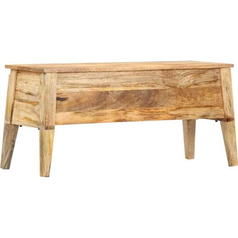 Boîte de rangement-Coffre de rangement-Stockage Rangement 99x35x48 cm Bois de manguier solide 330428 (1/5)