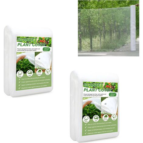 2 Stück Insektennetz, Frostschutzvlies für Pflanzen, Frostschutzvlies für Gemüse, Frostschutz, geeignet für Gewächshäuser und Gemüsegärten, 3 x 10 m
