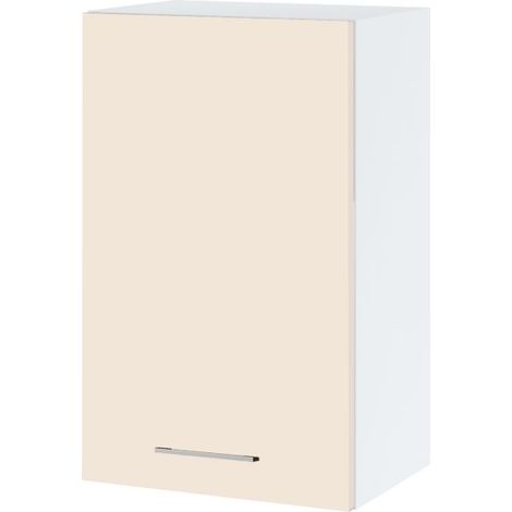 Meuble haut de cuisine Lovia Vanille Mat 1 porte L 45 cm (1/2)