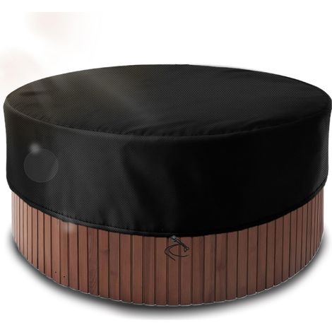 Couverture de Piscine Ronde Piscine Bâche Solaire,Portable Patio Rond Gonflable Bain à Remous Couverture de Spa,Oxford 600D résistant aux déchirures pour Extérieur Spa Baignoire (Φ20030cm) (1/5)