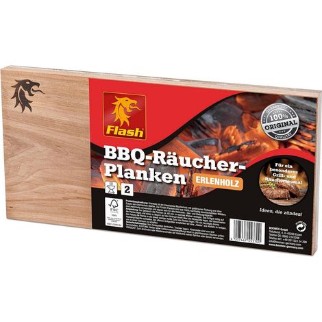 FLASH Räucher-Planken Erle 2 Stück