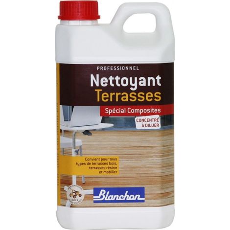 Blanchon – Nettoyant terrasses bois et composites 2,5L – Dégraisse et nettoie sans traces – Préserve l'aspect d'origine – Faible odeur, séchage rapide 15 min (1/4)