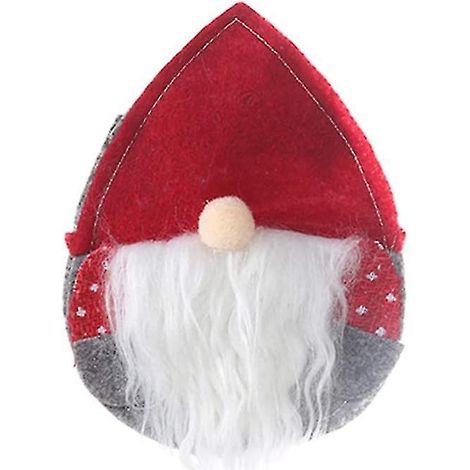 Ensemble porte-couverts de Noël pour couteaux et fourchettes, sac de décoration de table de Noël, mini poupées sans visage. (1/5)