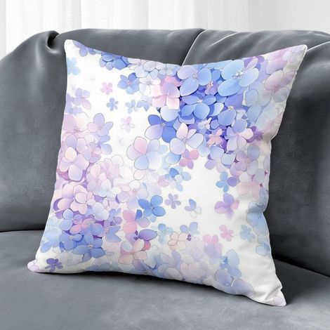Housse de coussin fleurs été extérieur, décoration maison élégante pour salon,40×40cm (1/5)