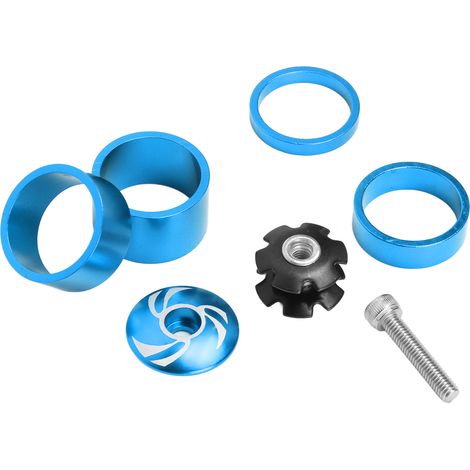 Umweltfreundlicher, leichter, glänzender Fahrradhelm, komplettes Ersatzteilset für Fahrräder, blau (1/5)