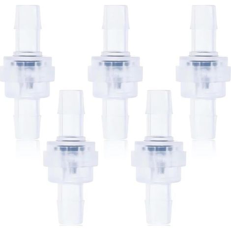 Clapet Anti-Retour en Plastique 5 pièces Clapet Anti-Retour unidirectionnel 6mm Translucide - Traitement de l'eau (1/5)