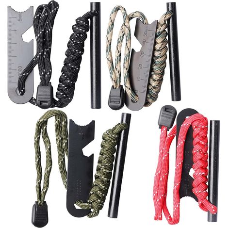 Steel Fire Starters: Fire Starter Survival Fire Starter with Tinder, Fire Stone with Extremely Strong Sparks, Fire Starter for Camping, Outdoor, Bushcraft, Survival (1/5)