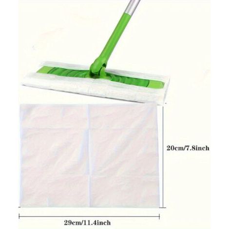 100 feuilles de feuilles de dépoussiérage électrostatiques, recharges de chiffons jetables pour serpillière, utilisation humide et sèche, aucune pile requise, idéal (1/5)