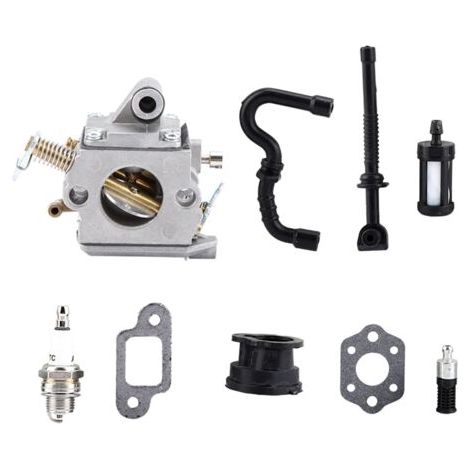 Carburateur pour tronçonneuse STIHL MS170 MS180 – Installation facile – Compatible modèles 017 018 – Métal durable pour performance fiable (1/5)