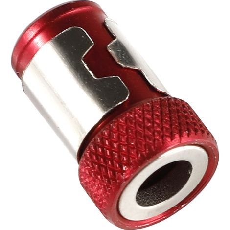 Tournevis à embout magnétique 24x15mm, douille 1/4" avec anneau magnétique, tête métallique aimantée, outil de vissage professionnel (1/5)